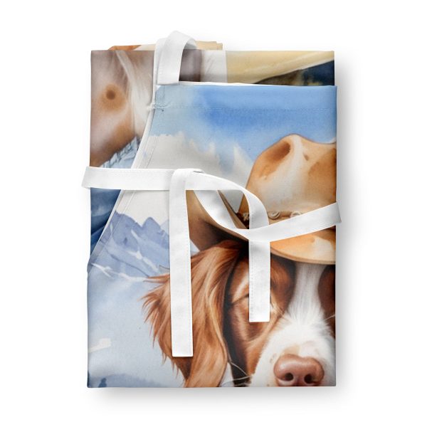 Brittany Spaniel Cowboy Welcome Apron Online Hot Sale - Image 3