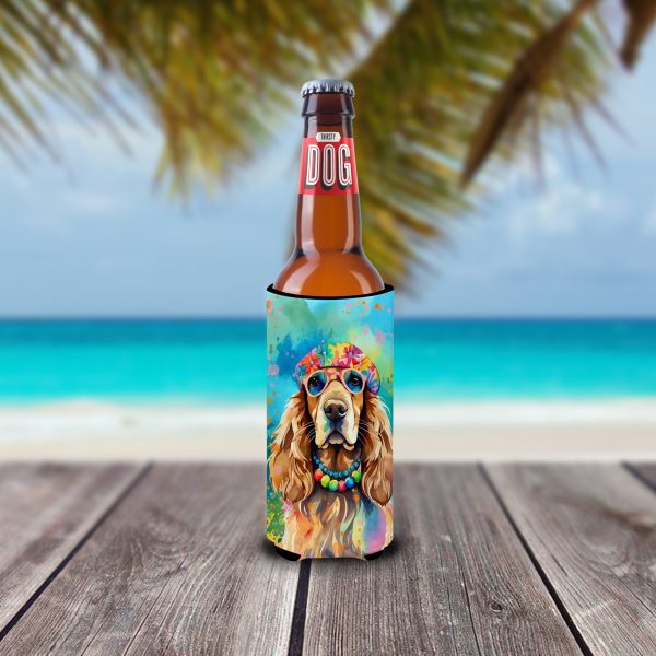 Cocker Spaniel Hippie Dawg Hugger for Ultra Slim Cans For Discount - Image 2