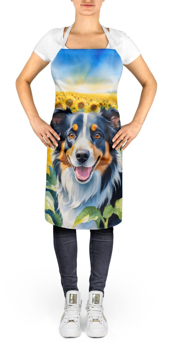 Border Collie in Sunflowers Apron For Discount - Image 2