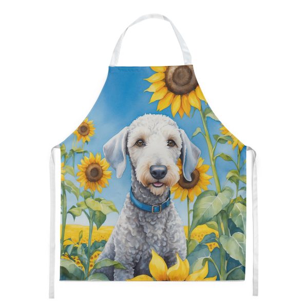 Bedlington Terrier in Sunflowers Apron Discount