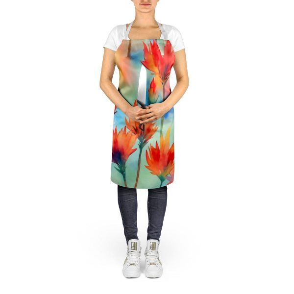 Wyoming Indian Paintbrush in Watercolor Apron Online - Image 5