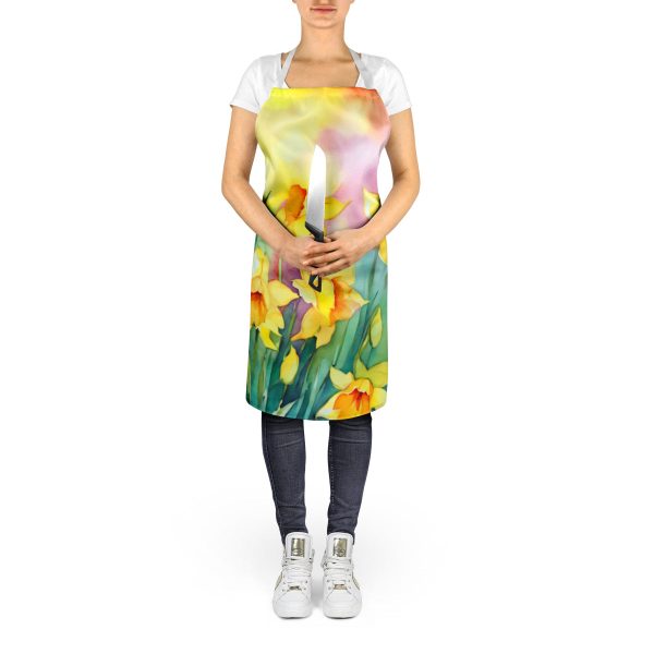 Daffodils in Watercolor Apron Hot on Sale - Image 5