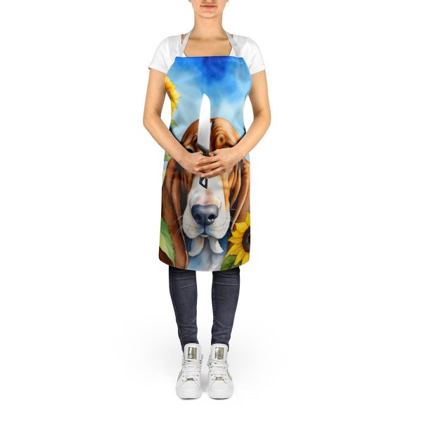 Basset Hound in Sunflowers Apron on Sale - Image 5