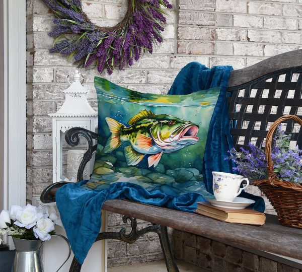 Largemouth Bass Throw Pillow Online now - Image 4