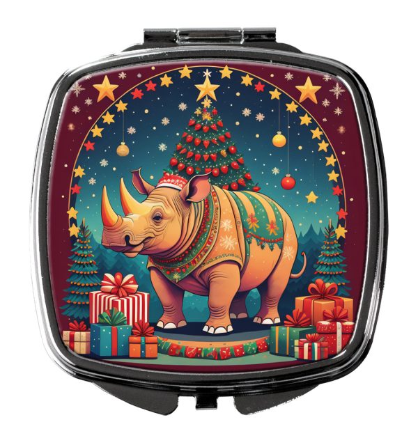 Rhinoceros Christmas Compact Mirror For Sale