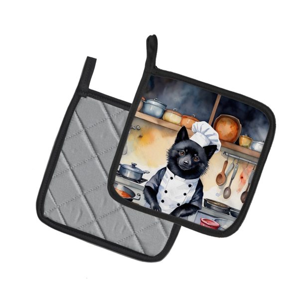 Schipperke The Chef Pair of Pot Holders Online Hot Sale - Image 2