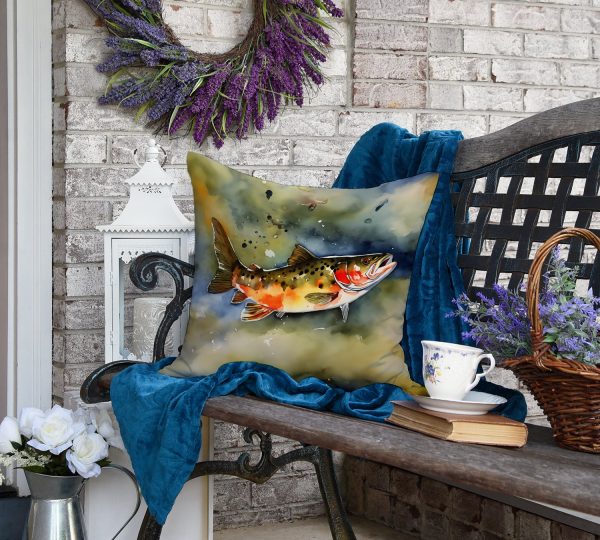 Brook Trout Throw Pillow on Sale - Image 4