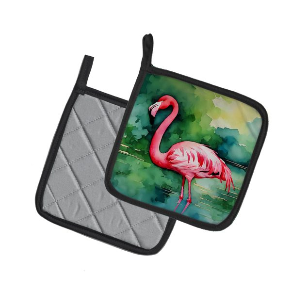 Flamingo Pair of Pot Holders Discount - Image 2