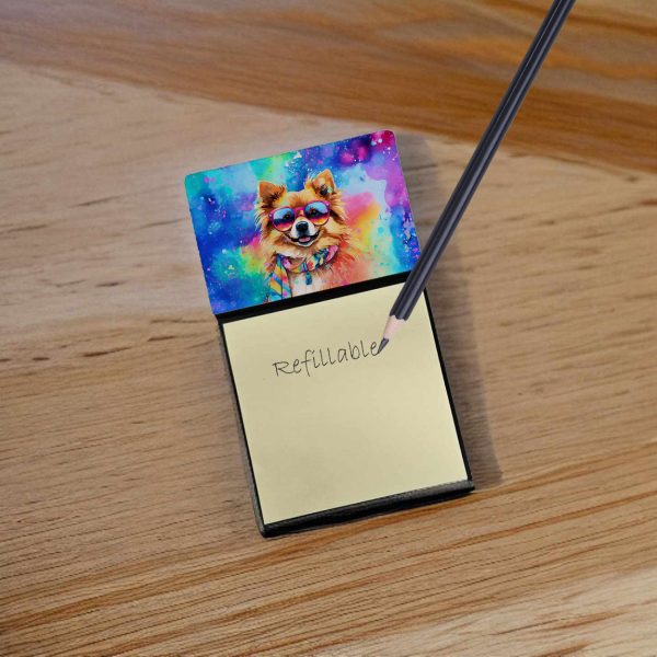 Pomeranian Hippie Dawg Sticky Note Holder For Sale - Image 2