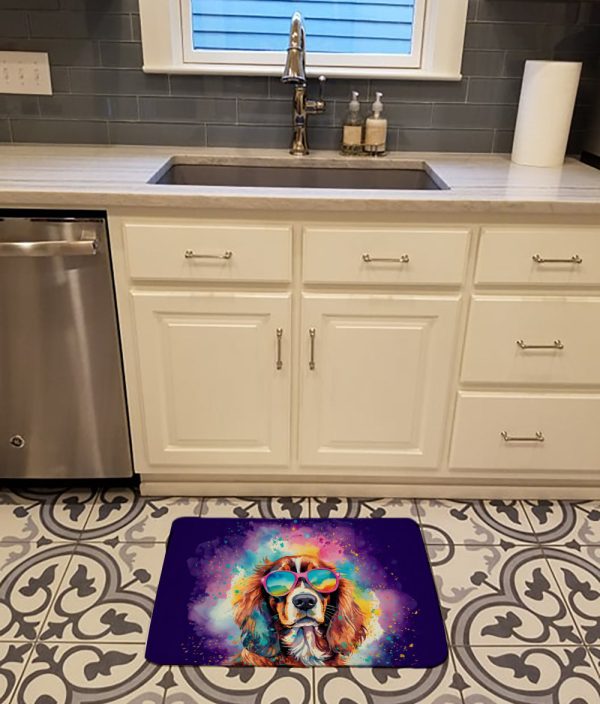 Cavalier Spaniel Hippie Dawg Memory Foam Kitchen Mat Online - Image 2