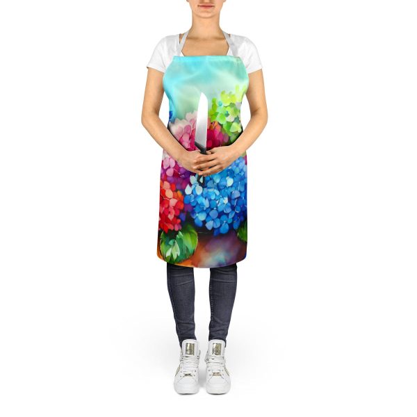 Hydrangeas in Watercolor Apron Discount - Image 5