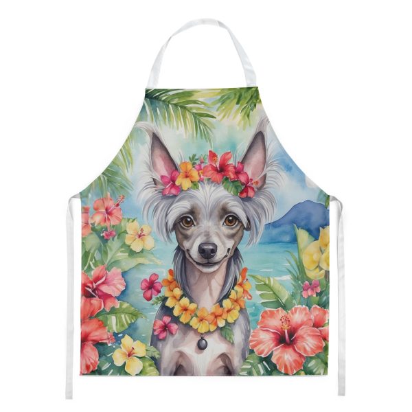 Chinese Crested Luau Apron Hot on Sale