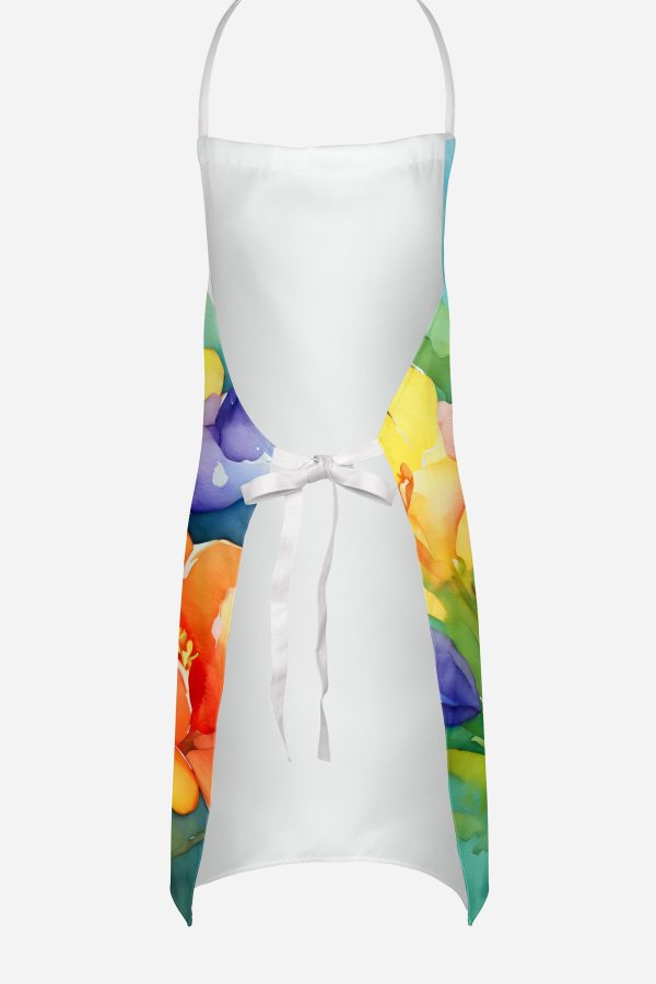 Freesias in Watercolor Apron Online - Image 4