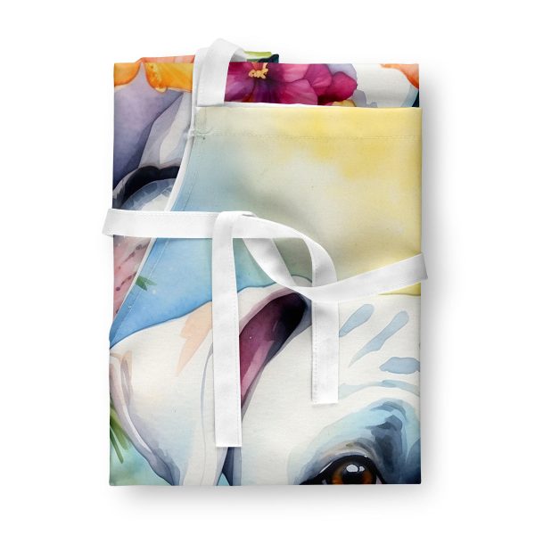 White Boxer Luau Apron For Discount - Image 3