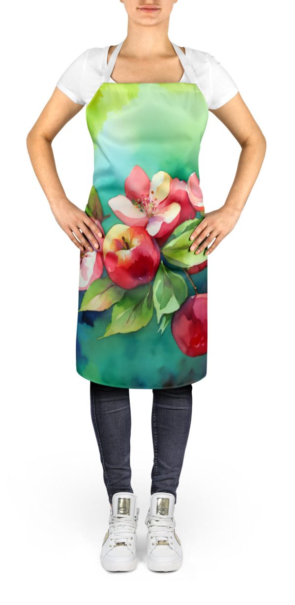 Arkansas Apple Blossom in Watercolor Apron Online Sale - Image 2