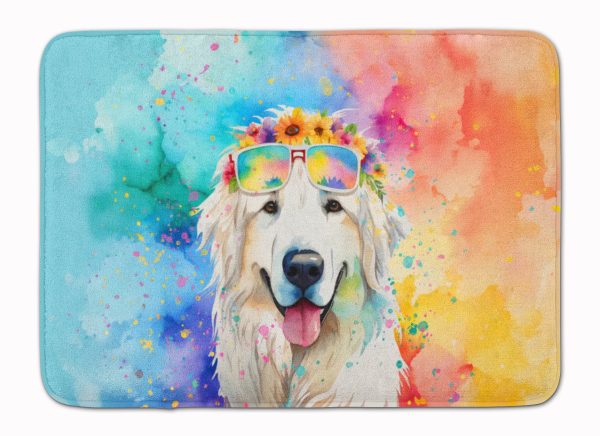 Great Pyrenees Hippie Dawg Memory Foam Kitchen Mat Online now