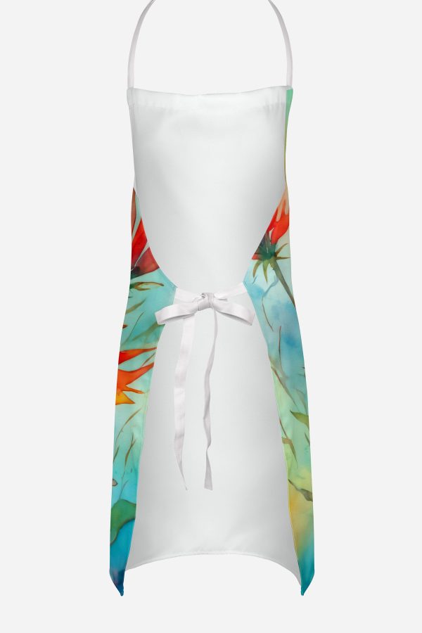 Wyoming Indian Paintbrush in Watercolor Apron Online now - Image 4