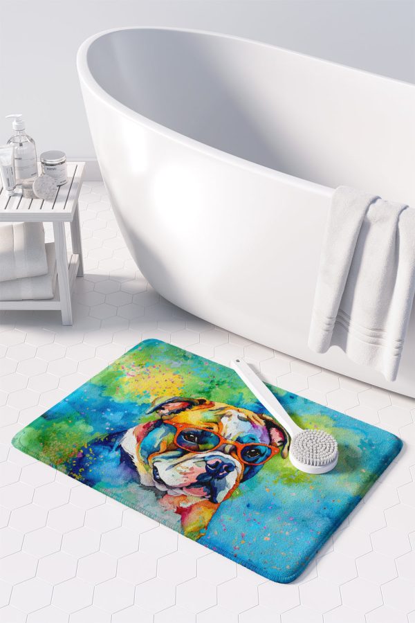 English Bulldog Hippie Dawg Memory Foam Kitchen Mat Online Sale - Image 3
