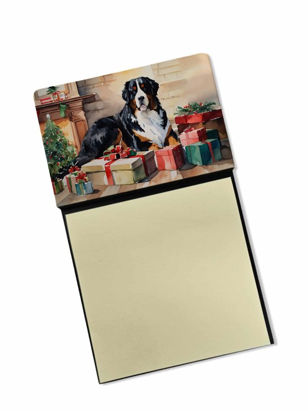 Bernese Mountain Dog Cozy Christmas Sticky Note Holder Hot on Sale