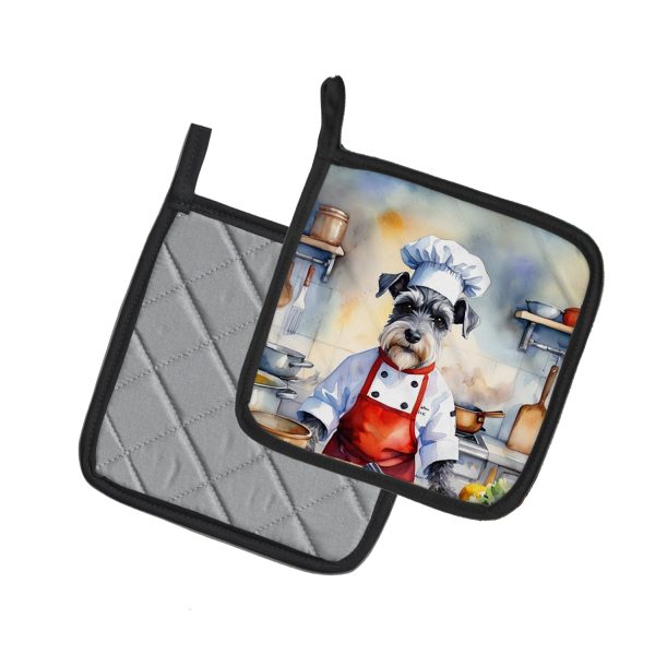 Schnauzer The Chef Pair of Pot Holders Cheap - Image 2