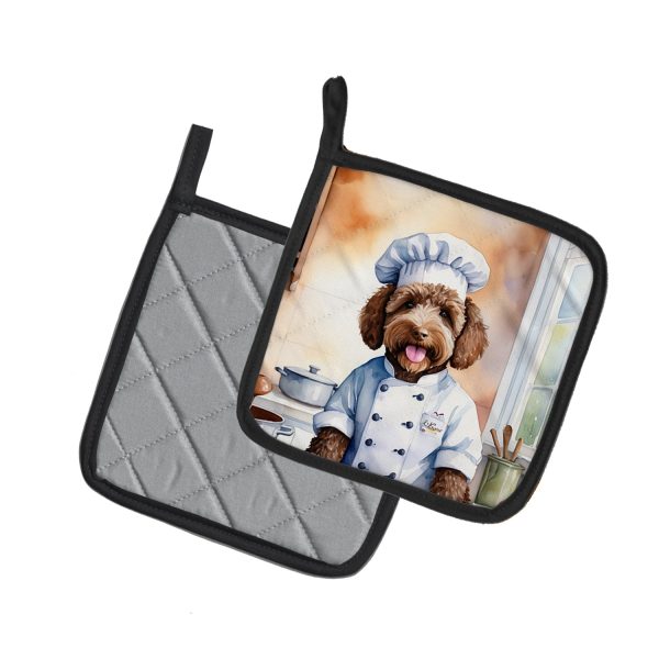Labradoodle The Chef Pair of Pot Holders Online Hot Sale - Image 2