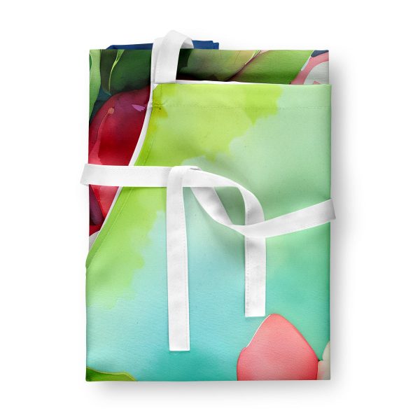 Arkansas Apple Blossom in Watercolor Apron Online Sale - Image 3