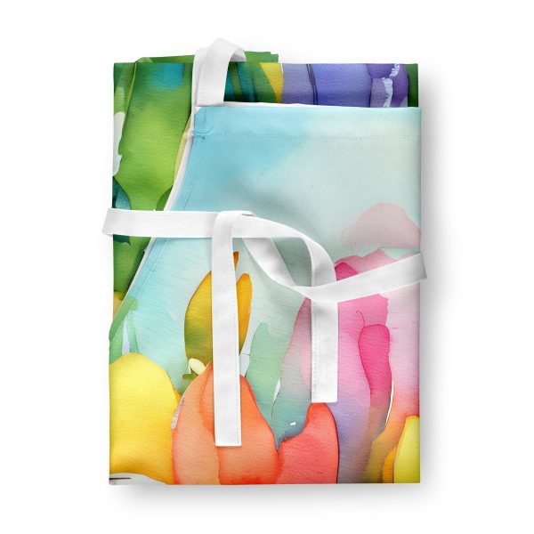 Freesias in Watercolor Apron Online - Image 3