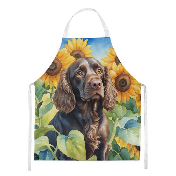 Boykin Spaniel in Sunflowers Apron Sale