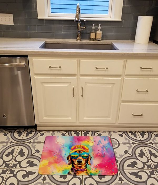 Dachshund Hippie Dawg Memory Foam Kitchen Mat Online - Image 2