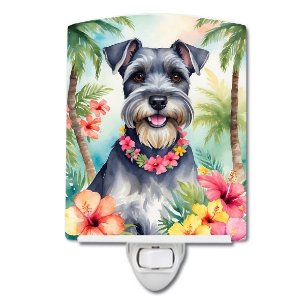 Schnauzer Luau Ceramic Night Light Hot on Sale