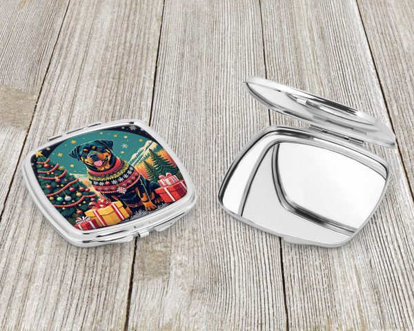 Rottweiler Christmas Compact Mirror Sale - Image 3