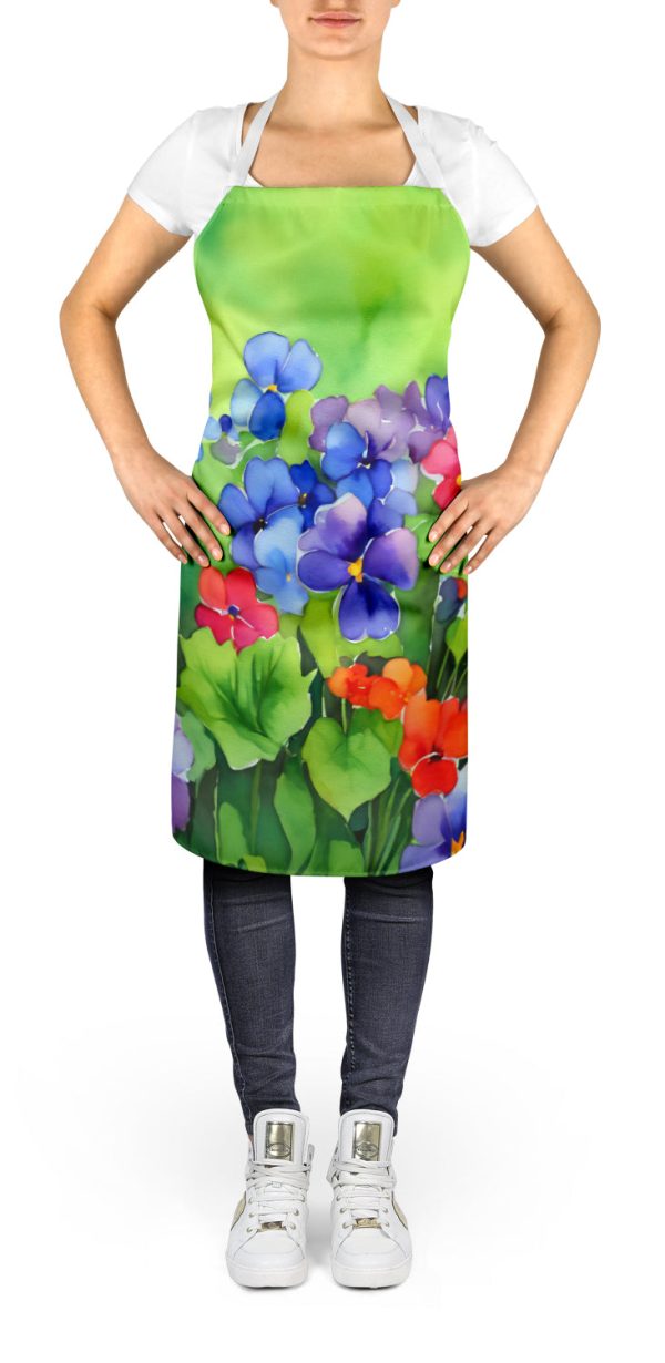 Illinois Violet in Watercolor Apron Fashion - Image 2