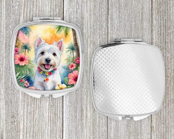 Westie Luau Compact Mirror Fashion - Image 4