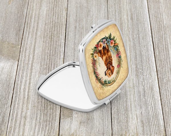 Chesapeake Bay Retriever and Flowers Compact Mirror For Sale - Image 2
