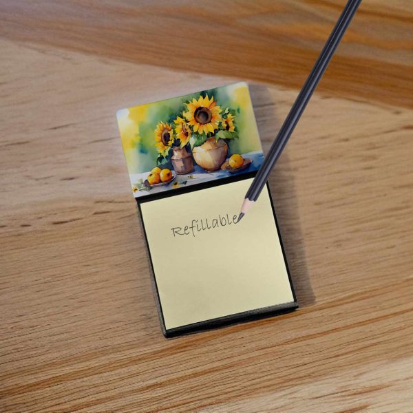 Sunflowers in Watercolor Sticky Note Holder For Cheap - Image 2