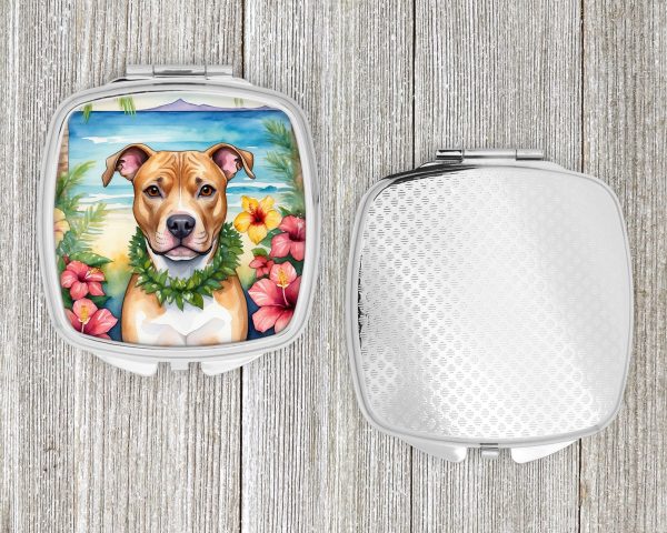 Pit Bull Terrier Luau Compact Mirror For Discount - Image 4