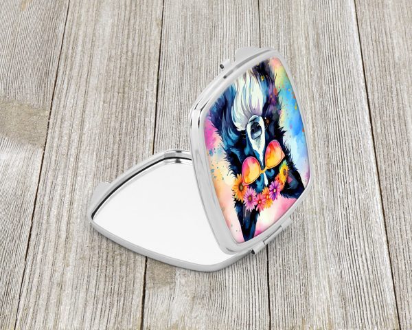 Border Collie Hippie Dawg Compact Mirror Sale - Image 2