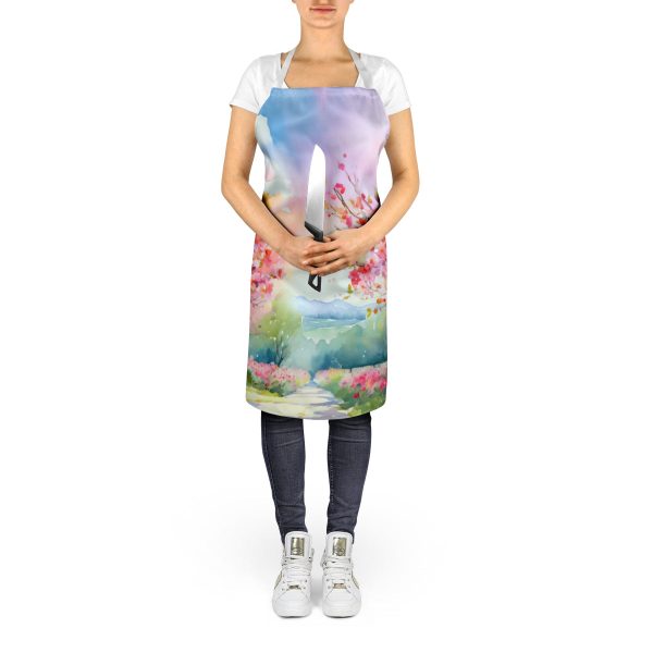 Michigan Apple Blossoms in Watercolor Apron Online - Image 5