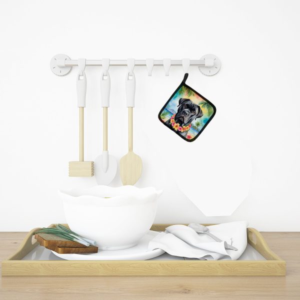 Cane Corso Luau Pair of Pot Holders Sale - Image 3