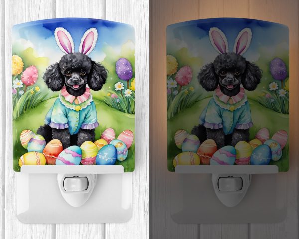 Black Poodle Easter Egg Hunt Ceramic Night Light Hot on Sale - Image 2