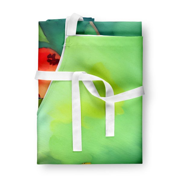 Missouri Hawthorns in Watercolor Apron on Sale - Image 3