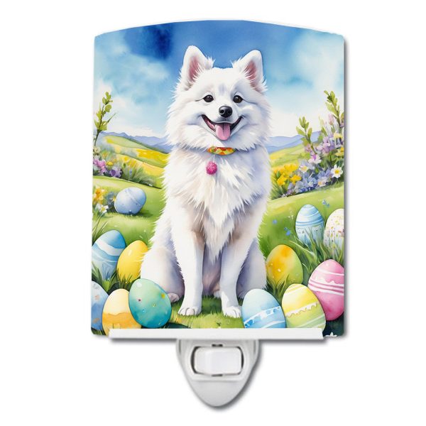 American Eskimo Easter Egg Hunt Ceramic Night Light Online now