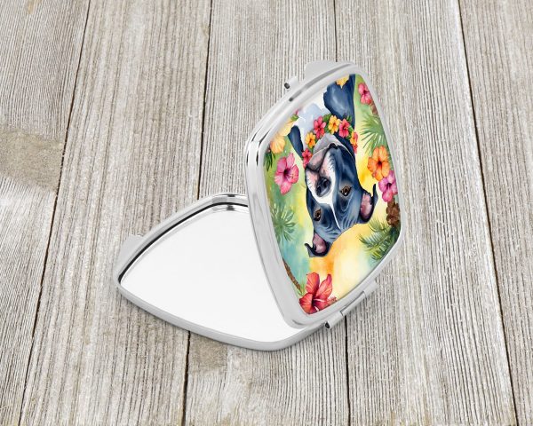 Staffordshire Bull Terrier Luau Compact Mirror For Discount - Image 2