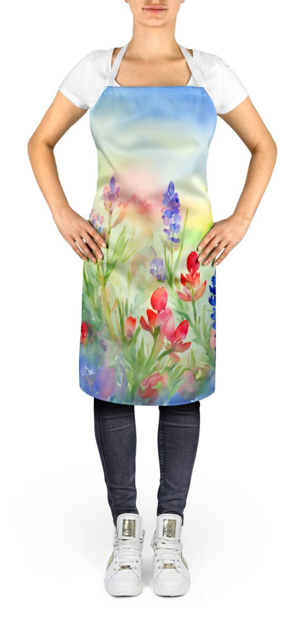 Texas Bluebonnets in Watercolor Apron Fashion - Image 2