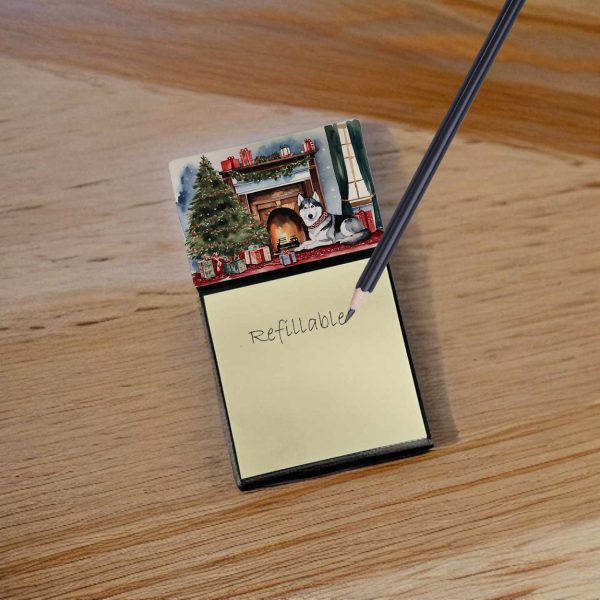 Siberian Husky Cozy Christmas Sticky Note Holder For Discount - Image 2