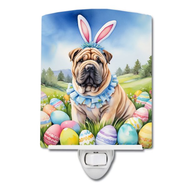 Shar Pei Easter Egg Hunt Ceramic Night Light Online now