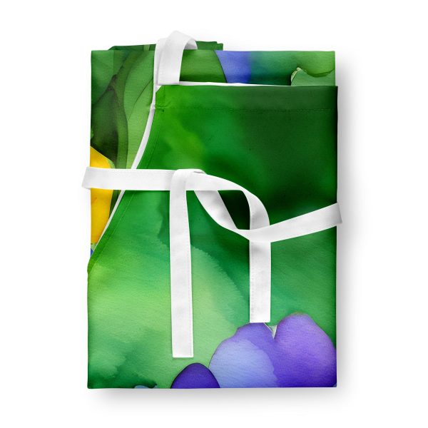 Illinois Violet in Watercolor Apron Online Sale - Image 3