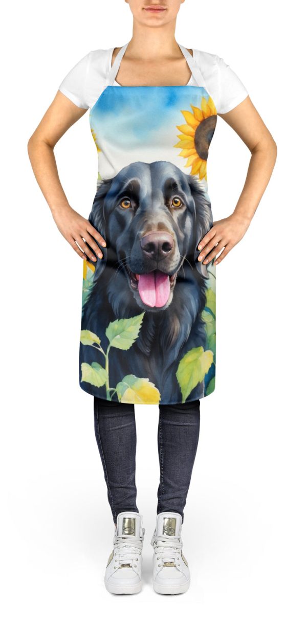 Flat-Coated Retriever in Sunflowers Apron Fashion - Image 2