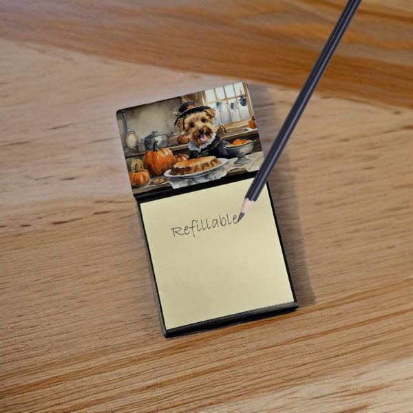 Lakeland Terrier Fall Kitchen Pumpkins Sticky Note Holder Online Sale - Image 2