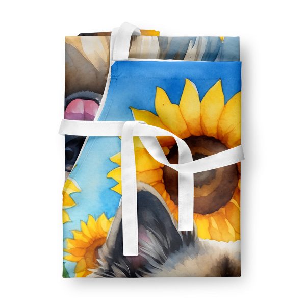 Keeshond in Sunflowers Apron For Discount - Image 3